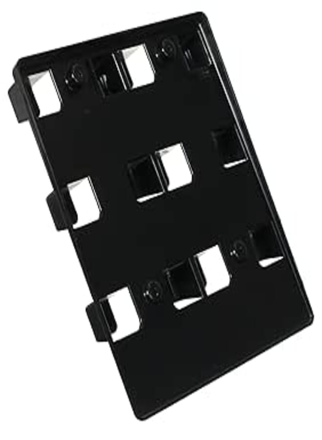 Deflecto Wall Card Holder, 6 Slots - Black